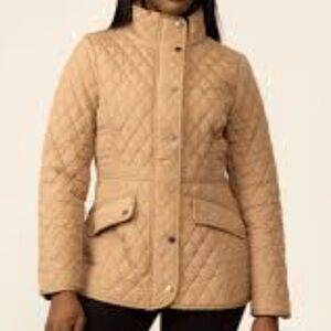 Jane Ashley Quilted jacket in wheat color size xL